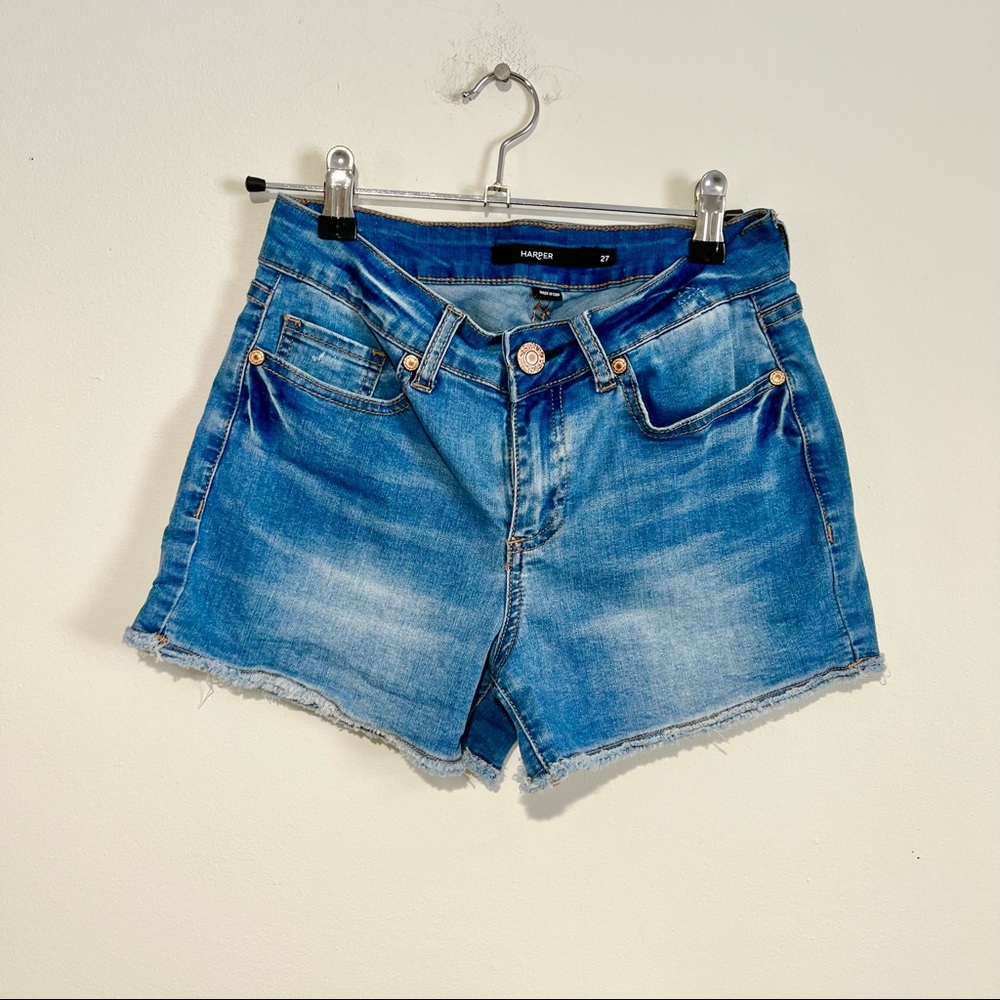 Harper Blue Cut Off Shorts size 27